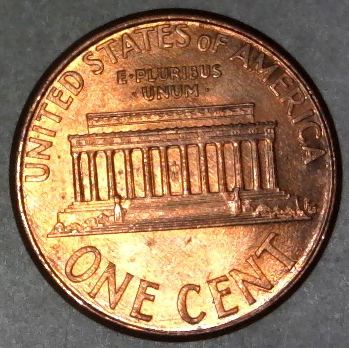2000-P-Lincoln-Memorial-Cent-With-Nice-Column-Bar-DDR-To-The-Right